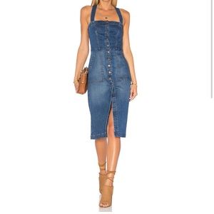 Level 99 Claire denim snap dress